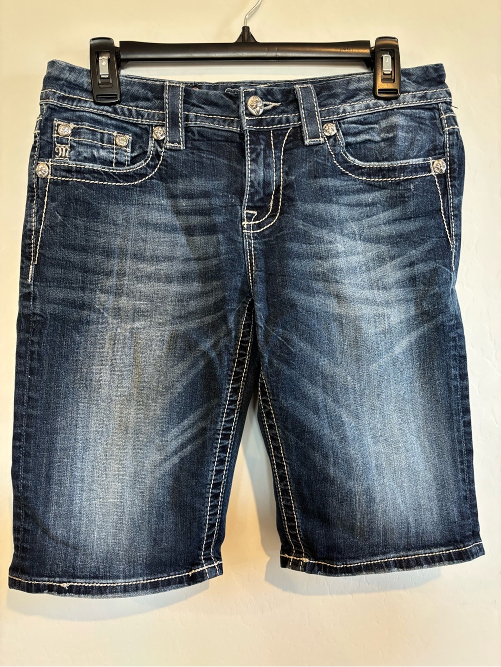 Miss Me Dark Wash Bermuda women’s Denim Shorts